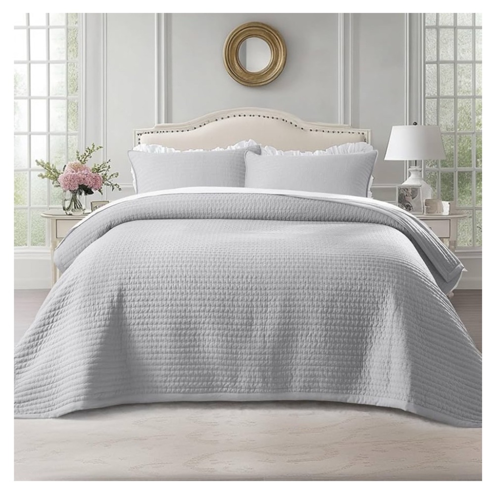 🌸. Gray OEKO-TEX Certified Bedding Set